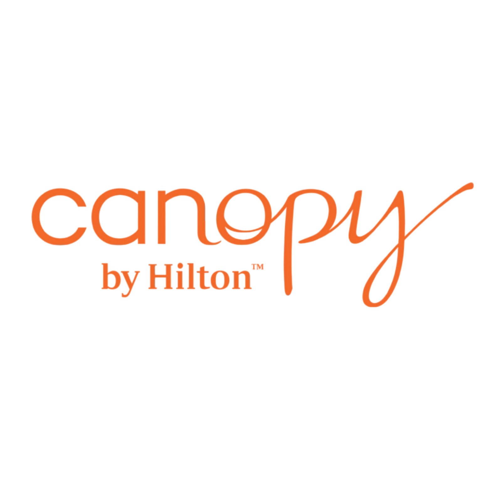 Canopy by Hilton logo in orange on a white background